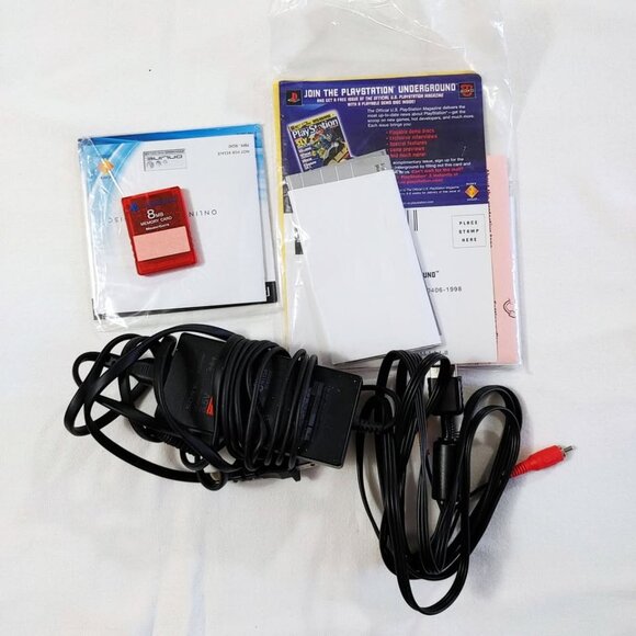 Black Sony Playstation 2 PS2 in Box w/Memory Card, Controller & Cords - Picture 3 of 8